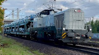 Vossloh DE 12 mit Autozug aus dem VWWerk in Fallersleben [upl. by Ataymik954]