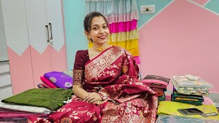 Saree Live 😍 Booking no 90625 11439 🥰 Durga Puja ❤️Saree Collection [upl. by Zacarias]