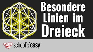 Besondere Linien im Dreieck  Mittelsenkrechte Winkelhalbierende und Co [upl. by Eckel]