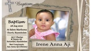 Baptism  IRENE ANNA AJI Annu [upl. by Neersin]