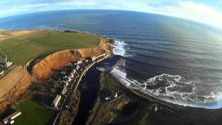 Dunbeath Caithness Scotland aerial video [upl. by Accebber]