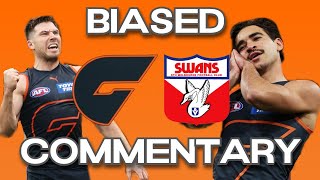 GIANTS BIASED COMMENTARY  Sydney Derby GWS vs Sydney [upl. by Itak]