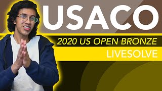 USACO 2020 Open Contest Bronze Full Contest Python Livesolve [upl. by Alemaj436]