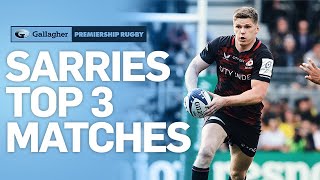 Saracens Top 3 Matches This Season  Gallagher Premiership Final 202223 [upl. by Yttel]