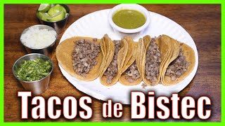 TACOS de BISTEC estilo Taqueria I Gastronomía Regional [upl. by Liederman]