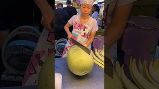 Giant Fruit Taiwanese Giant Watermelon Juice  Fruit Cutting Skills [upl. by Yznel]