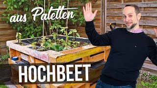 Hochbeet aus Paletten DIY  Selbst Bauen Tipps amp Tricks [upl. by Irak]