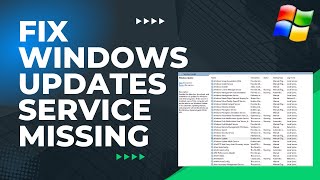 Windows Update Service Missing How to Fix 2024 [upl. by Dnomsaj]