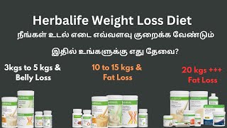 How to loss weight through Herbalife Nutrition in Tamil  5 kgs 10 kgs amp 20 kgs diet plan [upl. by Ahsyas]