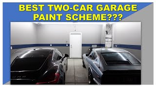 TWOTONE GARAGE PAINT WITH AN ACCENT STRIPE  How to Paint your twocar garage with an accent color [upl. by Nrol]