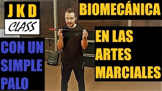 Biomecánica en las artes marciales con un simple palo [upl. by Rotceh544]