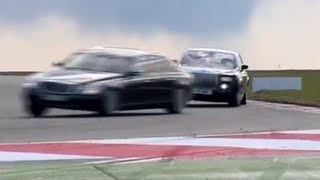 Video vault RollsRoyce Phantom vs Maybach 62 ontrack 2008 [upl. by Einaffyt]