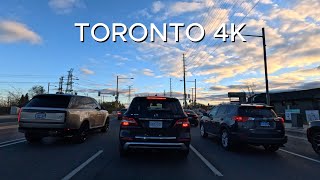 Driving Toronto 4K  Newmarket  Aurora  Richmond Hill  North York to Downtown  Canada [upl. by Aiotal]