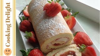 Strawberries amp Cream Swiss Roll [upl. by Mercado]