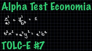 TOLCE  Matematica 7  Alpha Test Economia ✨RadicediPiGreco✨ [upl. by Madella]