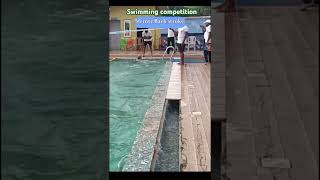 Swimming competition NDRF 3rd Battalion competitiveswimming swimmingrace backstrokeswimming army [upl. by Mendes]