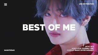 BTS 방탄소년단  Best Of Me  Line Distribution [upl. by Neelrad]