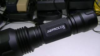 Astrolux C8 Flashlight XPL HI  1300 lumens 600 meter beam [upl. by Ahsemo]