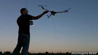 Open Pilot CopterControl Handsoff demo with tricopter [upl. by Treve]