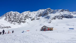 France 202204 Skiing Belle Plagne Glacier  Châlet de Bellecôte [upl. by Enyamrahs]