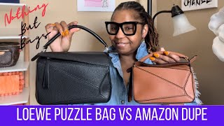 Loewe Puzzle Bag VS Amazon Dupe handbag loewepuzzlebag [upl. by Blythe]