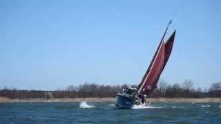 HABER 660C4 self course keeping pilothouse yacht motorsailer Tacking with mainsail and jib – 1 [upl. by Atirahc]