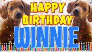 Happy Birthday Winnie  Funny Talking Dogs  What Is Free On My Birthday [upl. by Syst]