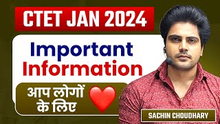 Important Information for CTET Students by Sachin choudhary live 12 pm [upl. by Hedvah]