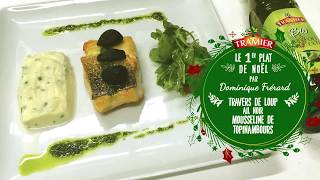 Recette de travers de loup ail noir et mousseline de topinambours par Dominique Frérard [upl. by Llerrem]