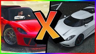 Overflod Tyrant VS Entity XXR VS Tezeract VS Taipan  2 Mile Drag Test  Top Speed  GTA Online [upl. by Odlaner324]