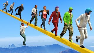 IF YOU FALL YOU LOSE GTA 5 Funny Moments [upl. by Atinrehs]