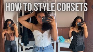 VIRAL TIKTOK CORSETS 16 WAYS TO STYLE A CORSET  2021 FASHION TRENDS [upl. by Annauqaj328]