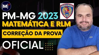 PMMG 2023  OFICIAL  PROVA DE RACIOCÍNIO LÓGICO [upl. by Aeriel]