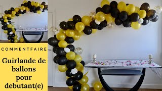 DIY Guirlande de Ballons avec du Ruban débutante facile a faireComment faireHow to do Tuto [upl. by Atsedom]