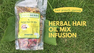 Ayurvedic Herbs For Hair Growth  Food Herbs Herbal Hair Oil Mix  1 Infusion [upl. by Mora734]