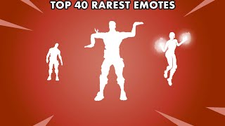 TOP 40 RAREST EMOTES IN FORTNITE September [upl. by Airotel431]