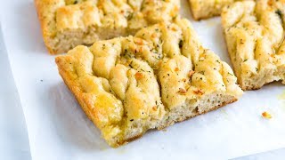 Easy Focaccia Bread Recipe [upl. by Attelrahs]