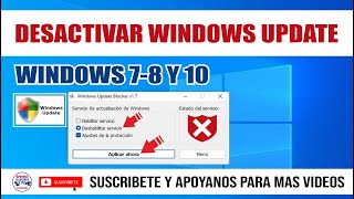 Como DESATIVAR Actualizaciones de UPDATE para WINDOWS 7810👉AC y PC  Apóyanos y Suscríbete👇👇👇 [upl. by Asennav]