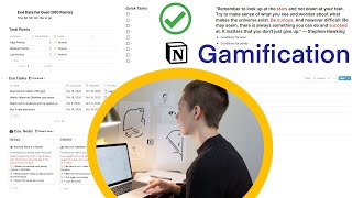 Notion Build With Me Tasks Dashboard Gamification [upl. by Hajed842]