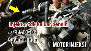 Solusi mudah injektor tidak keluar bensin  Motor susah hidup alias mogok  Honda Beat FI [upl. by Aneehsar]