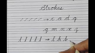 cursive letters  cursive writing strokes ✍️ कसिॅव राइटिंग एबीसीडी how to write in cursive video [upl. by Htez437]