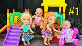 Anna and Elsa Toddlers Take Care of their dolls 1 Playground Fun  Toys amp Dolls  Childhood Stories [upl. by Clarice923]