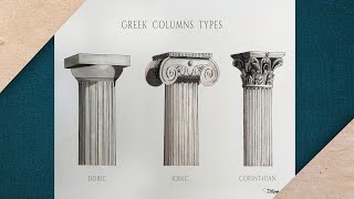 How I made this illustration  the 3 orders of GREEK COLUMNS drawing artwork ancienthistory [upl. by Briano319]