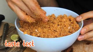 Sri Lankan Food Adventure Pol Sambol Recipe [upl. by Etnaid]