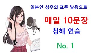 일본어 청해와 일본어 회화 실력 향상을 위해 매일 10문장 듣기 플랜  하나 [upl. by Naiva]