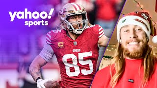 Which 49er teammate is George Kittle picking for MVP  Yahoo Sports [upl. by Anilejna169]