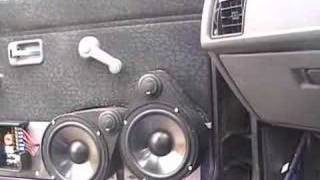 4 Rockford Fosgate door speakers and alpine typer woofer [upl. by Noek]