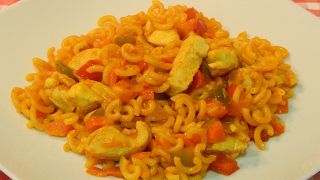 Receta fácil de fideos con pollo [upl. by Awe]