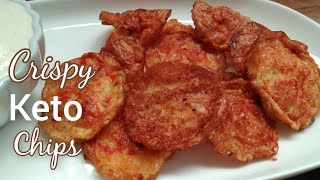 Keto Recipe  How To Make Crispy Keto Chips Keto Egg Chips Flourless Low Carb Chips Almost 0 Carb [upl. by Areht]