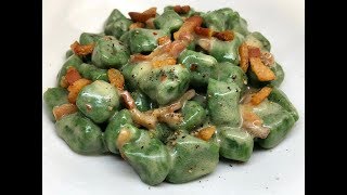 GNOCCHI DI SPINACI ALLA GRICIA  CUCINANDOMELAGODO [upl. by Enelra]